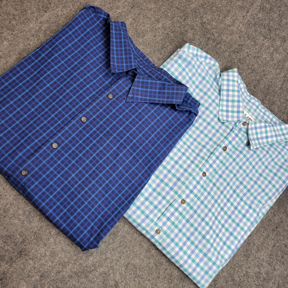 Harboy Bay Shirt Mens 4XLT Multi Plaid Relaxed Big & Tall Casual LOT BUNDLE